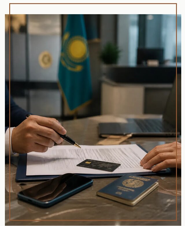 Открытие счета и банковской карты в Казахстане в Кохме